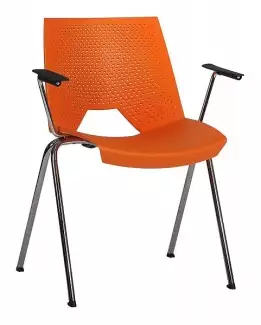Plastová židle s chromovanou konstukcí Lastur