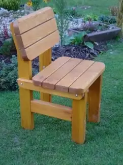 Mohutná zahradní židle - rovná, přírodní odstín