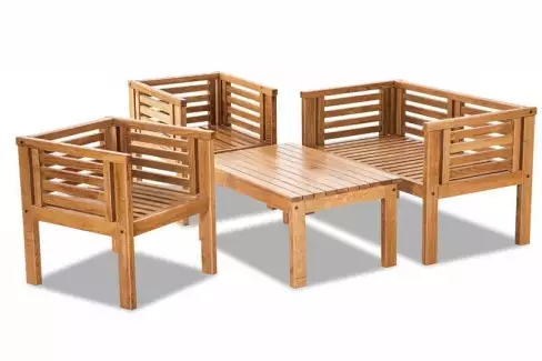 Masivní zahradní sestava z borovice nebo dubu MONAKO