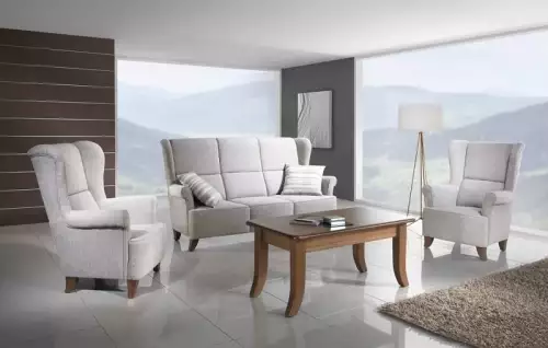 Pohodlná pohovka s designovými bukovými nožkami Monika