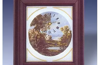 Dekorativní a ozdobný porcelán o výšce 20 cm Nástěnné hodiny - podzim