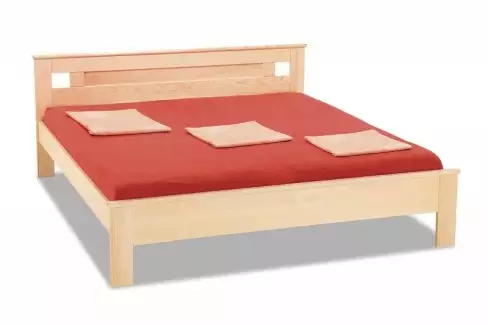 Masivní dvoulůžková postel s designovým čelem NICOL