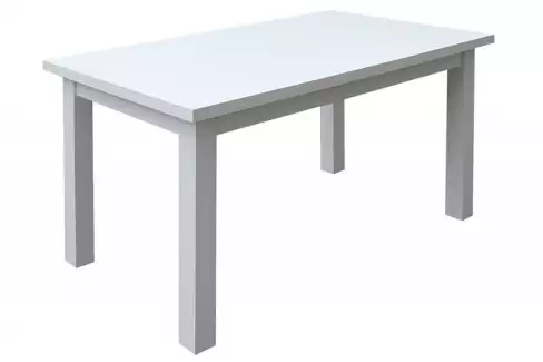 Bílý lesklý rozkládací stůl Nikolaj