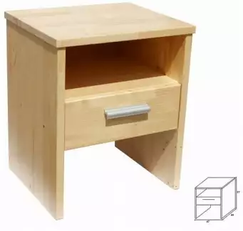 Noční stolek z bukového masivu se zásuvkou St. Louis