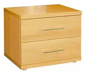 Noční stolek se dvěma zásuvkami v odstínu buk Zbyněk