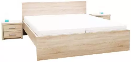 Laminové dvoulůžko s nočními stolky Norma