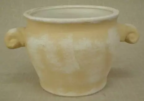 Kulatý obal s uchy z ozdobné keramiky