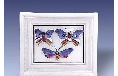 Originální porcelánová figura dlouhá 22,5 cm Obraz skříňka s motýly