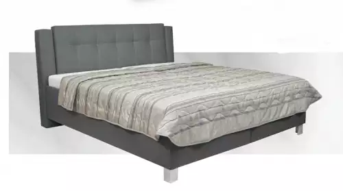 Luxusní čalouněná postel s velkým prošitým čelem a volně loženými matracemi Oliver
