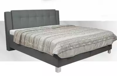 Luxusní čalouněná postel s velkým prošitým čelem a volně loženými matracemi Oliver