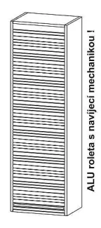 Nadstavba s hliníkovou roletou se zády z 4 mm MDF desky Marek