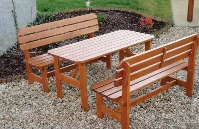Jednoduchá zahradní sestava 2x lavice, 1x stůl ORB 1