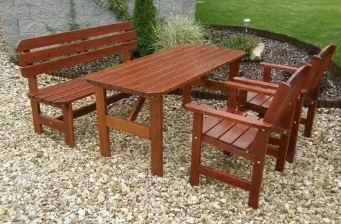 Zahradní sestava - stůl, lavice + 2x křeslo ORB 2