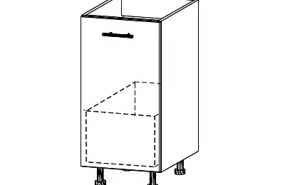 Skříňka s místem pro dřez s výsuvným metaboxem - OSD245104