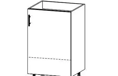 Skříňka pro dřez jednodveřová, boční otvírání - OSD445101