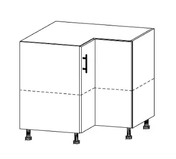 Rohová skříňka do kuchyně z kvalitního 18 mm lamina Radek