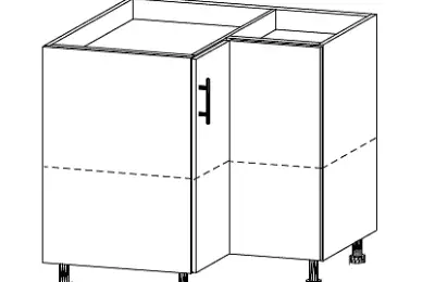 Rohová skříňka do kuchyně s místem pro dřez a odkapávač - OSR2900