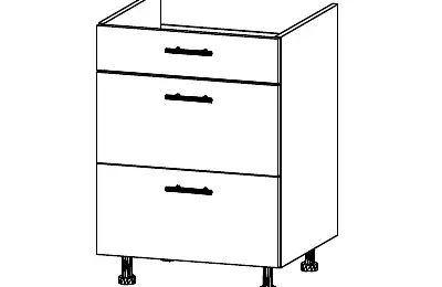Skříňka pro varnou desku se zásuvkami (3ks) - OSVD160103
