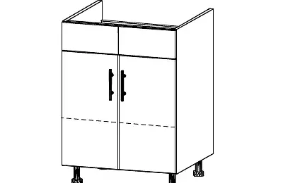 Skříňka pro varnou desku s bočním otvíráním - OSVD160203