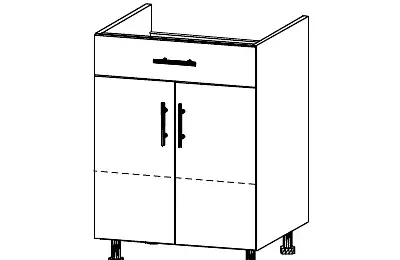 Skříňky pro varnou desku s bočním otvíráním a zásuvkou - OSVD260202