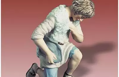 Figura z porcelánu vysoká 11 cm Ovčák