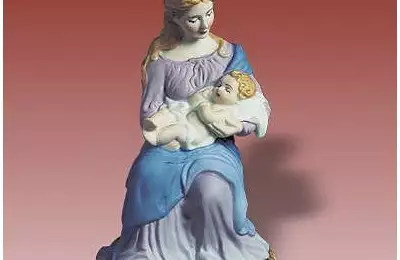 Originální ozdobný porcelán vážící 1,2 kg Panenka Marie
