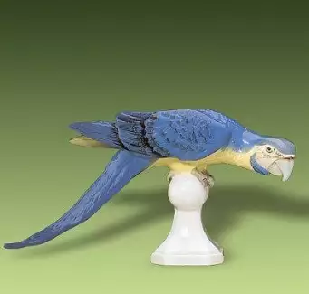 Dekorativní figura z porcelánu vysoká 21,5 cm Papoušek III
