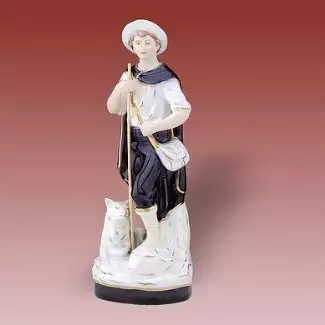Tradiční porcelánová figura o výšce 23 cm Pastýř