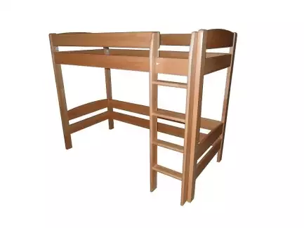 Patrová postel horní spaní z masivního dřeva s žebříkem Monika