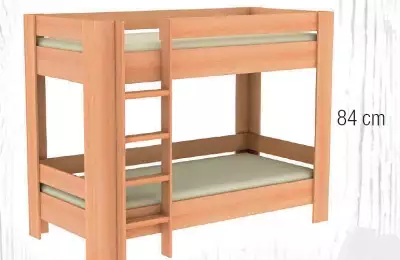 Patrová postel z lamina s žebříkem