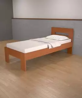 Bytelná moderní postel ze silného lamina s čelem Pavla