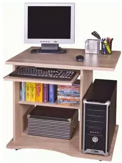 Jednoduchý PC stůl  do kanceláře v odstínu sonoma Oli