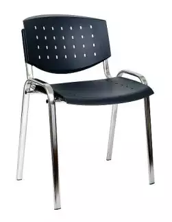 Jednací židle s plastovým perforovaným sedákem a opěrákem Niki II