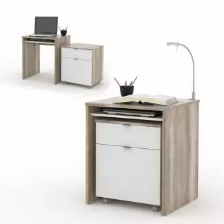 Moderní počítačový stůl s funkčním řešením kontejneru a zásuvky