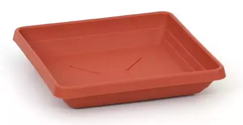 Plastová miska pod květináč 18x18 cm Leknín terakota