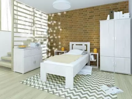 Kvalitní bytelná postel jednolůžko z bukového masivu Phoenix