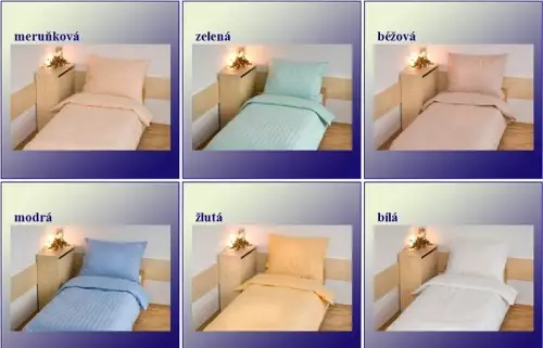 Kvalitní ložní povlečení Atlas grádl barevné