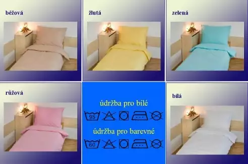 Hladké bílé ložní povlečení ze 100% bavlny