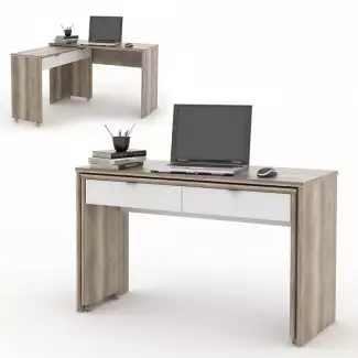 Originální roztahovací počítačový stůl se dvěma zásuvkami