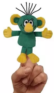 Prstový maňásek o výšce 10 cm Rákosníček