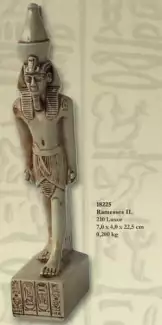 Ručně vyráběná originální figura o délce 7 cm Ramesse II.
