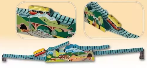 Sběratelský model z potištěného plechu Horská dráha