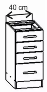 Zásuvková skříňka do kuchyně Lenka SD04