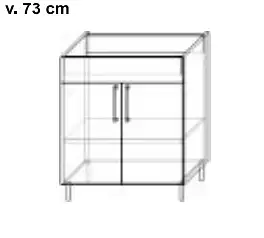 Spodní dolní dřezová skříňka 60,70,80,90 cm s Blum tlumením