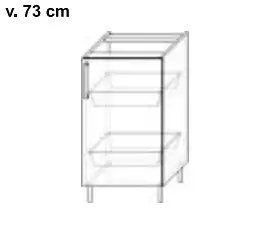 Spodní skříňka jednodveřová s výsuvnými koši do kuchyně