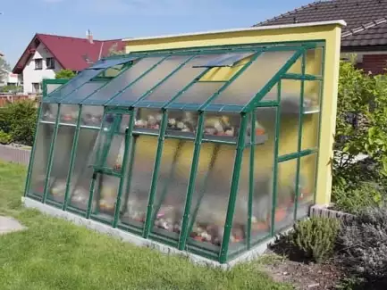 Luxusní skleník D 3 - přístavba k domu lakovaný Primus