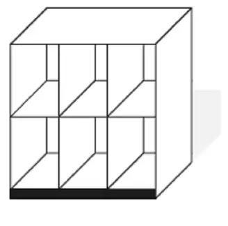 Vysoce pevná skříň nízká s mezistěnou Dixi