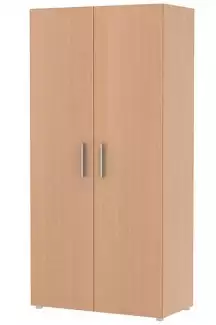 Skříň policová s klasickými dveřmi odstín buk