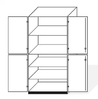 Policová skříň vysoká, police Sue D