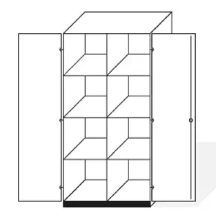 Skříň vysoká s mezistěnou Sue M